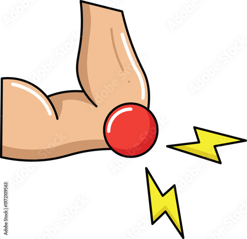 Design Elbow Pain Illustration Flat Icon