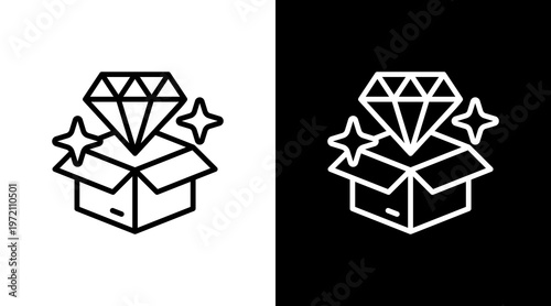 Value Proposition White Icon Set Design