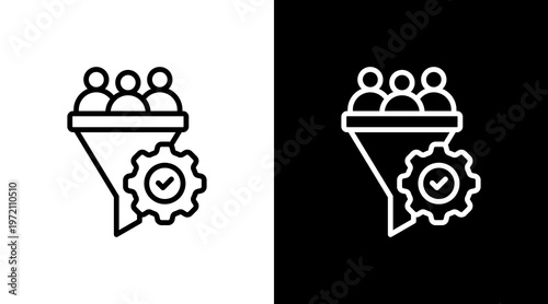 Pipeline Management White Icon Set Design