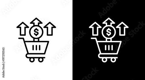 Upsell Opportunities White Icon Set Design