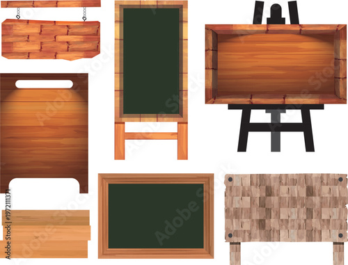 木目調のお店の立て看板