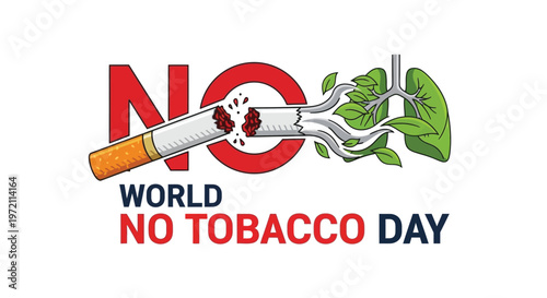 A broken cigarette transforms into a plant promoting no tobacco use