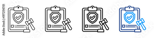Regulatory Compliance Icon Different Style Outline Collection Set.