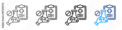 Clinical Intervention Icon Different Style Outline Collection Set.