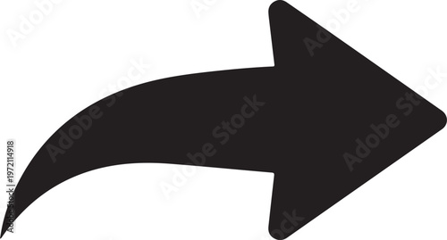 Simple black share arrow icon isolated on white background