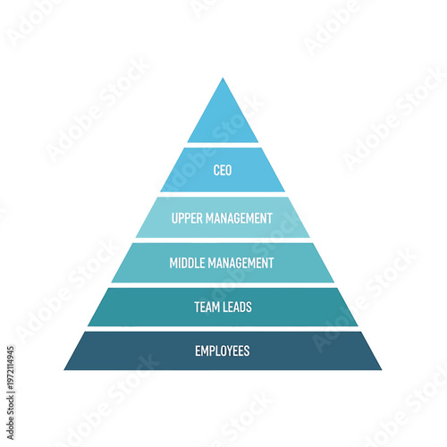 Business Organizational Pyramid Structure Hierarchy.
