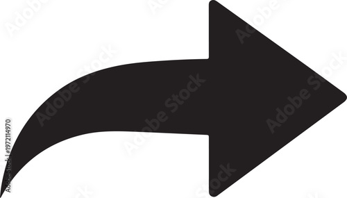Simple black share arrow icon isolated on white background