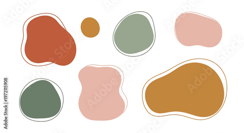 Colorful abstract shapes on white 9.