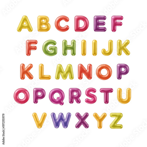 Colorful Alphabet Letters in Toy Form 7.