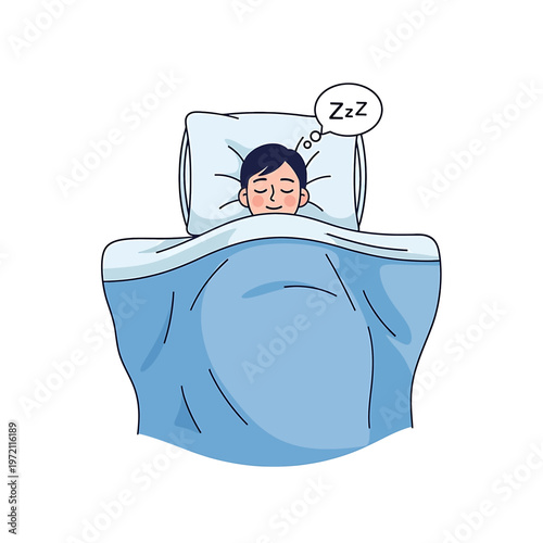 Woman Sleeping Peacefully in Bed 1.