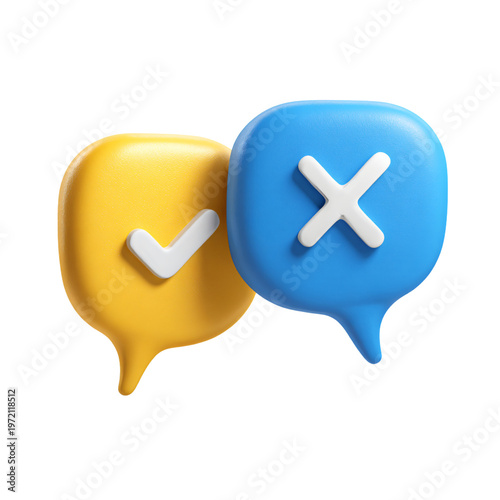 Professional Isolated Speech Bubbles Usage in Verifying and Rejecting Content