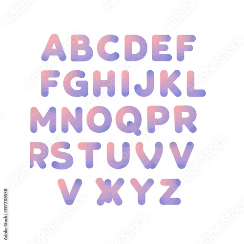 Colorful Alphabet Letters Typography Design 2.