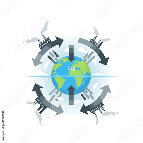 Global Communication Network Earth Connections.