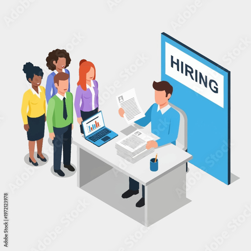 Business people looking for a job.