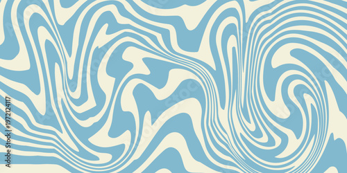 Groovy hippie 70s backgrounds. Waves, swirl, twirl pattern