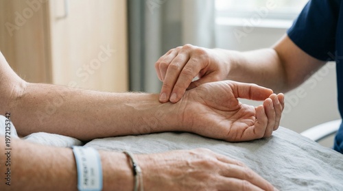 Wrist Pulse Check Close Up Healthcare Monitoring