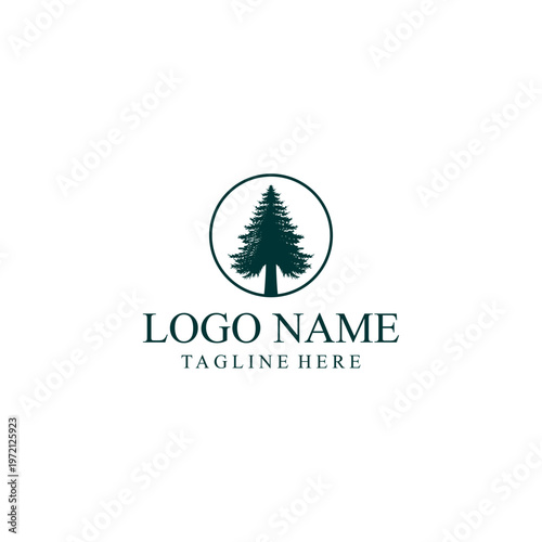 vintage logo design spruce tree,emblem,pine,outdoor,green,vector,pine,cedar,silhouette,evergreen,camp,design,fir,forest,tree,plant,vector,park,symbol