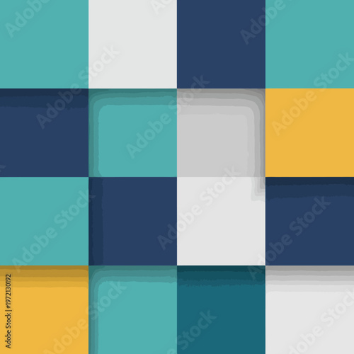 Colorful Square Tiles with 3D Effect and Modern Design.