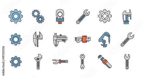 Collection of various tool icons.