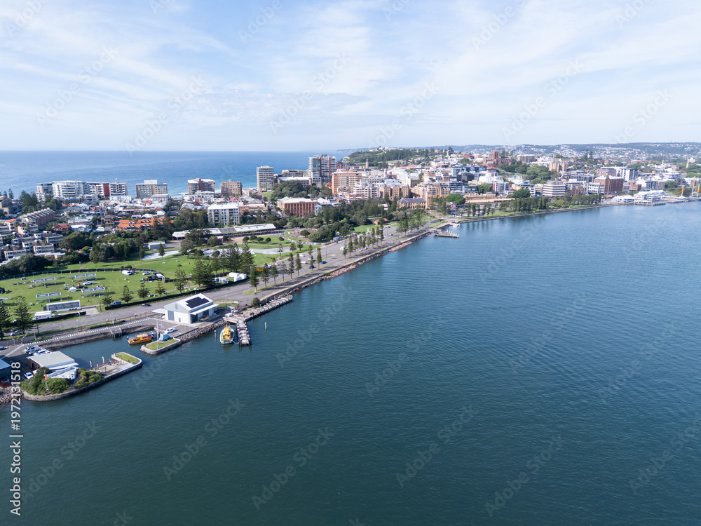 Fototapeta premium Newcastle Harbour and City - Newcastle - NSW Australia
