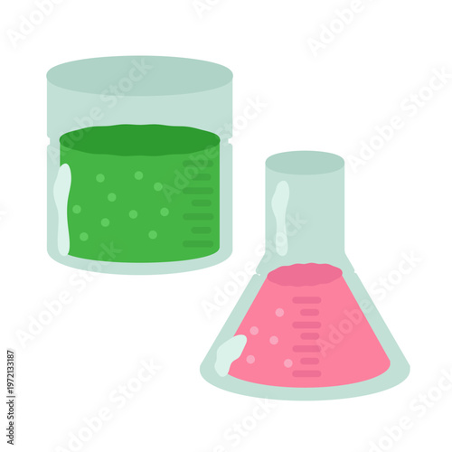 ガラス製フラスコのイラスト
