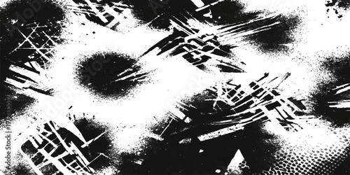 Abstract dynamic artistic composition in monochromatic, featuring a captivating display of textures and patterns. the composition uses creative elements and the contrasting color in visual art.