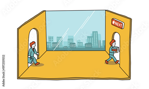 会社に入社してから退職するまで　若者の早期退職　転職　ジョブホッパーのイメージ