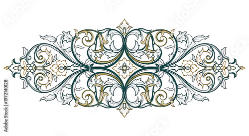 Intricate ornamental design element pattern 1.