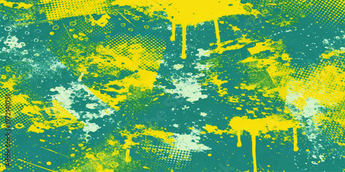 Abstract art showcasing a dynamic interplay of textures and bold brushstrokes, with a vibrant splash of colors, creating a visually striking and expressive composition.