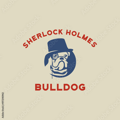 Vintage Bulldog Character Logo for Pet Brand, Mascot and Creative Identity