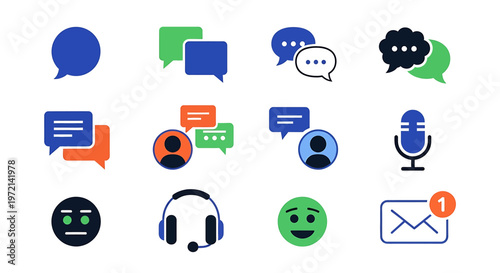 Collection of chat and communication icons 1.