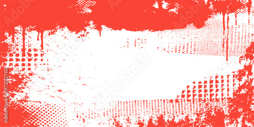 Abstract grunge elements splash across the canvas in a striking artistic composition, with texture and contrast to draw the eye and infuse visual interest. 