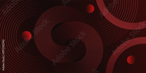 Minimalist Red to black premium abstract background with luxury dark geometric elements. Exclusive wallpaper design for poster, brochure, presentation, website etc. Vector illustration