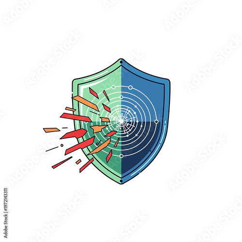 Shield with Bullets Deflected Protection.