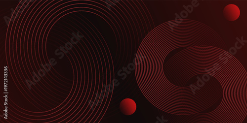 Minimalist Red to black premium abstract background with luxury dark geometric elements. Exclusive wallpaper design for poster, brochure, presentation, website etc. Vector illustration