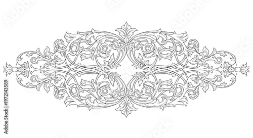 Intricate Ornate Floral Design Pattern 1.