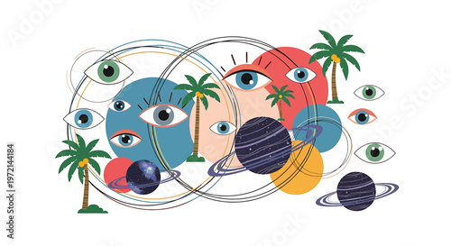 Eyes and Planets in Circles.