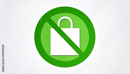 no plastic bag symbol vector icon isolated on white background