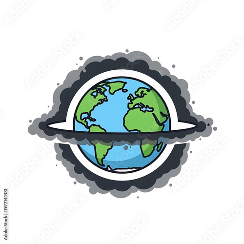 Earth Planet Globe Illustration 1.