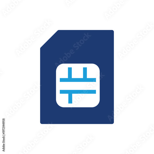 sim card colored icon vector design good for web or mobile app
