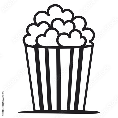 popular cinema snack set with buttery popcorn, soft drink, and sweet treats, movie night enjoyment, casual leisure and fun concept, vibrant top view layout for modern stock imagery.