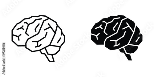Contrast between a light and dark depiction of the human brain's cerebral cortex