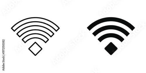 Comparison of two different wifi signal strength icons with varying bar fill levels
