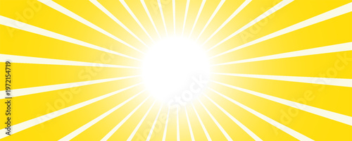 Yellow concentrated line background illustration