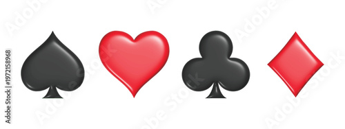 Quadro su tela 3d Suit deck of playing cards