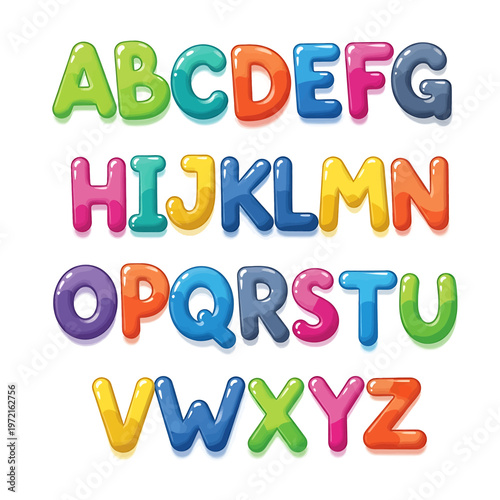 Colorful Alphabet Letters in Plastic 10.