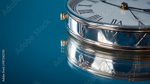 watch on a blue background 