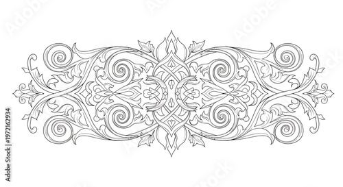 Intricate Floral Design Pattern Ornament 1.
