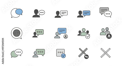 Communication icons for digital media 3.
