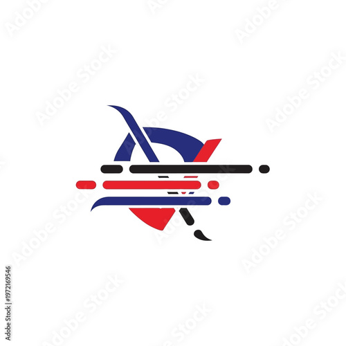 A stylized leaf and wave logo design.